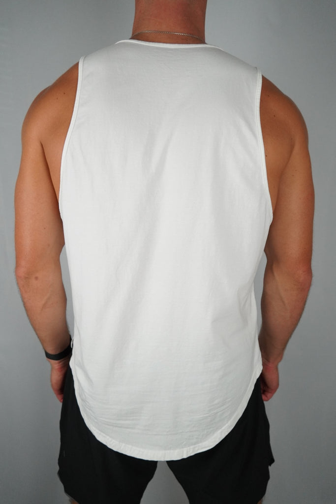 Looking for the best men's workout tank? Grab the Statement Tank from Forty Steps Fitness for premium comfort.